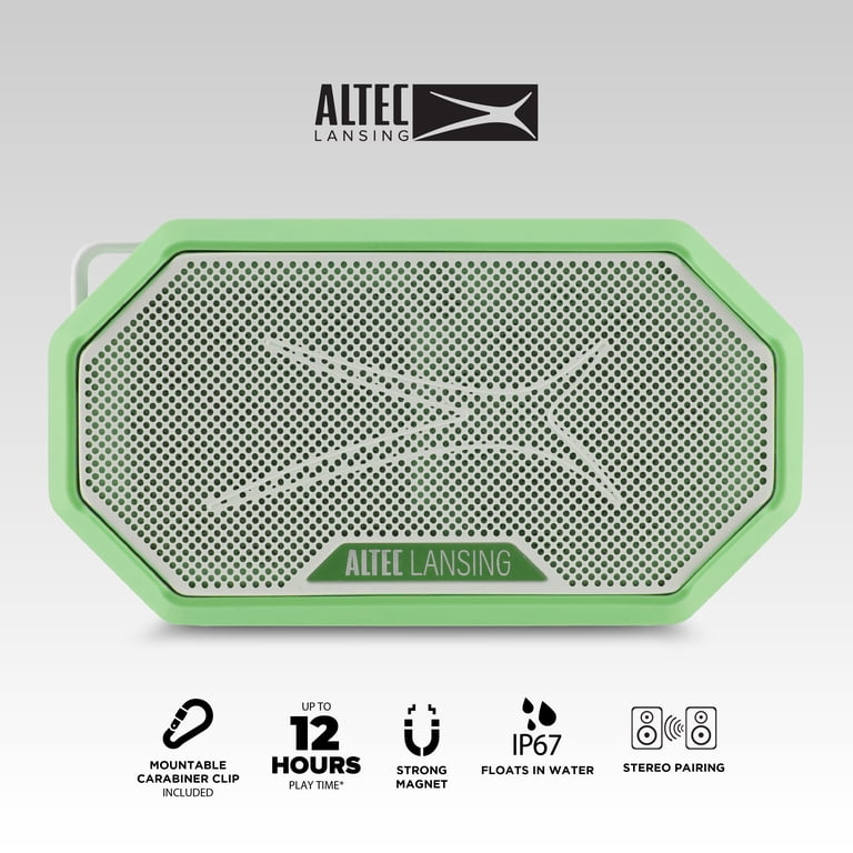 Altec Lansing HydraMini 2.0 Portable Bluetooth Speaker, Waterproof