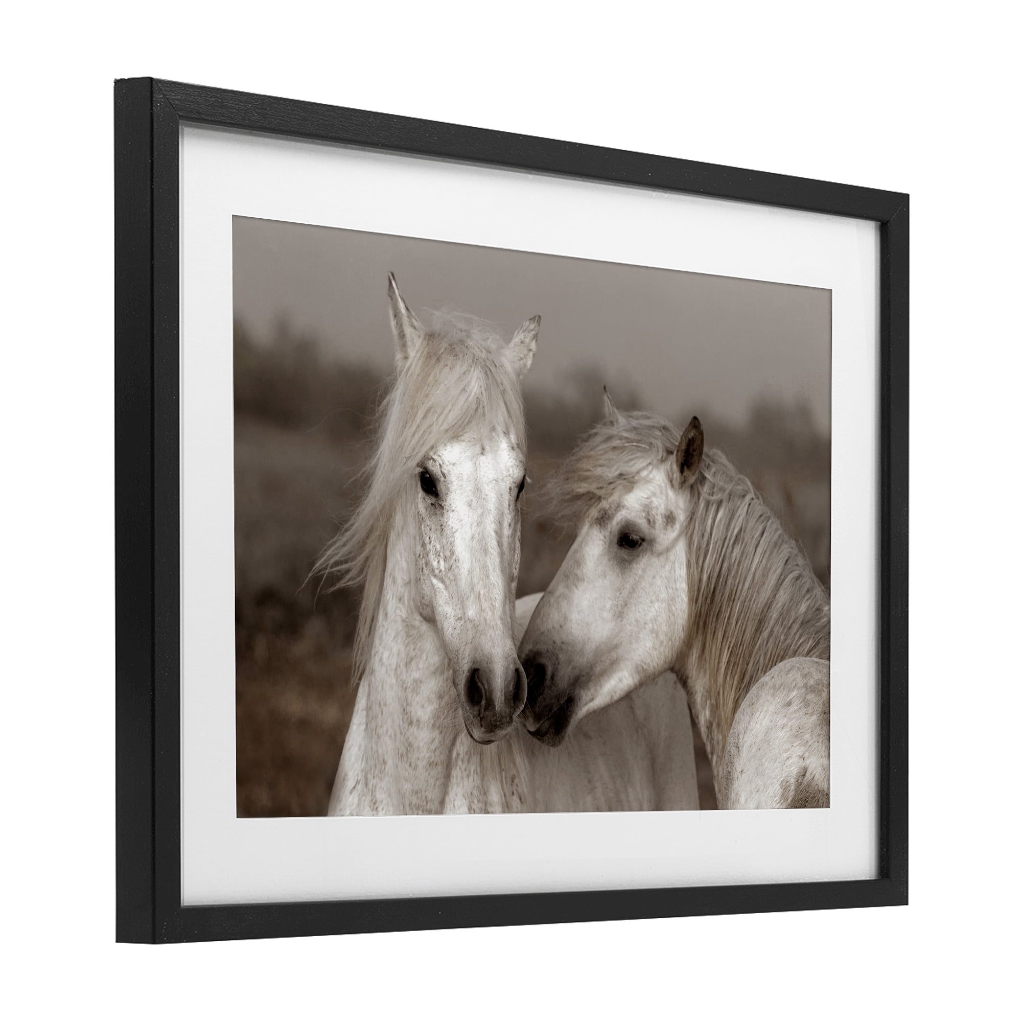 Stupell Industries Gentle Companionship Horses Black Framed Print Under Glass, design by Danita Delimont