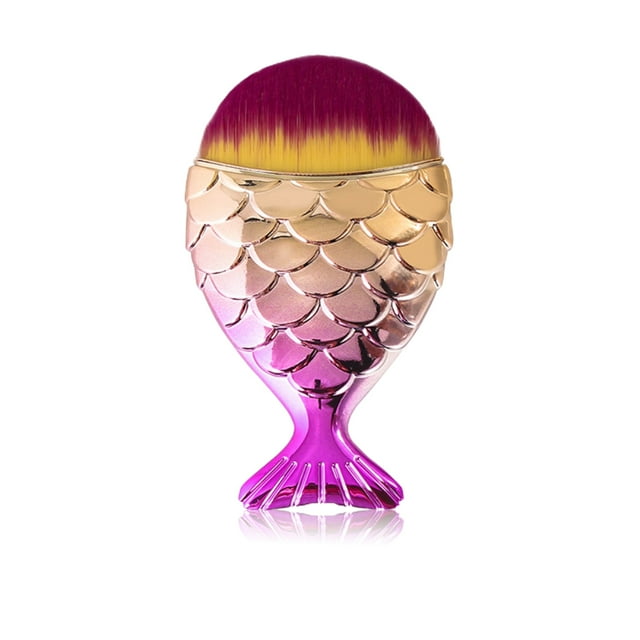 Pinceles de maquillaje de cola de pez, herramienta de brochas de maquillaje cosméticas, pinceles de maquillaje de sirena suaves