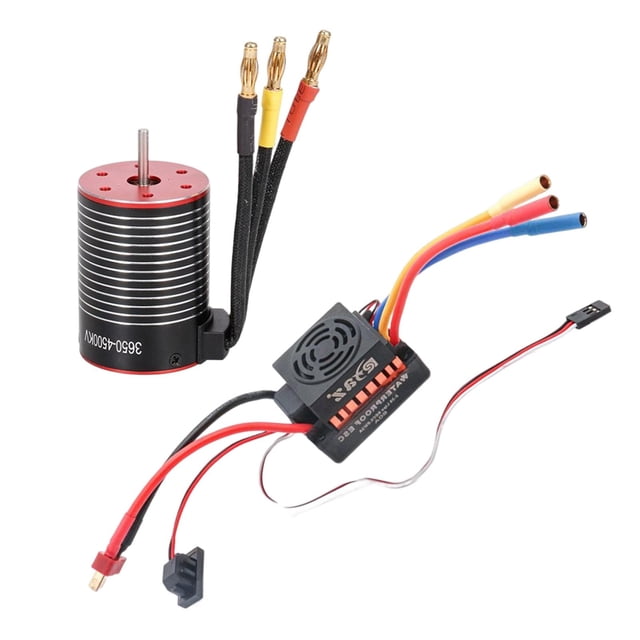 Motor y ESC de 60 A para montaje DIY, 50 mm x 36 mm, con BEC integrado de 5,5 V/3 A para control de coches y camiones RC 1/10. 4500KV