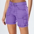 thumbnail image 2 of Seductiva Women's Casual Shorts Women's Fashionable and Casual Retro Outdoor High Waist Solid Color Pocket Pants, 2 of 5