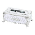 thumbnail image 1 of veasfak Creative Ornate Tissue Box Cover Storage Paper Napkin Case Home Hotel Holder White, 1 of 3