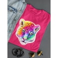 thumbnail image 3 of Leopard In Rainbow T-Shirt Women -Rose Khan Designs, Female Medium, 3 of 4