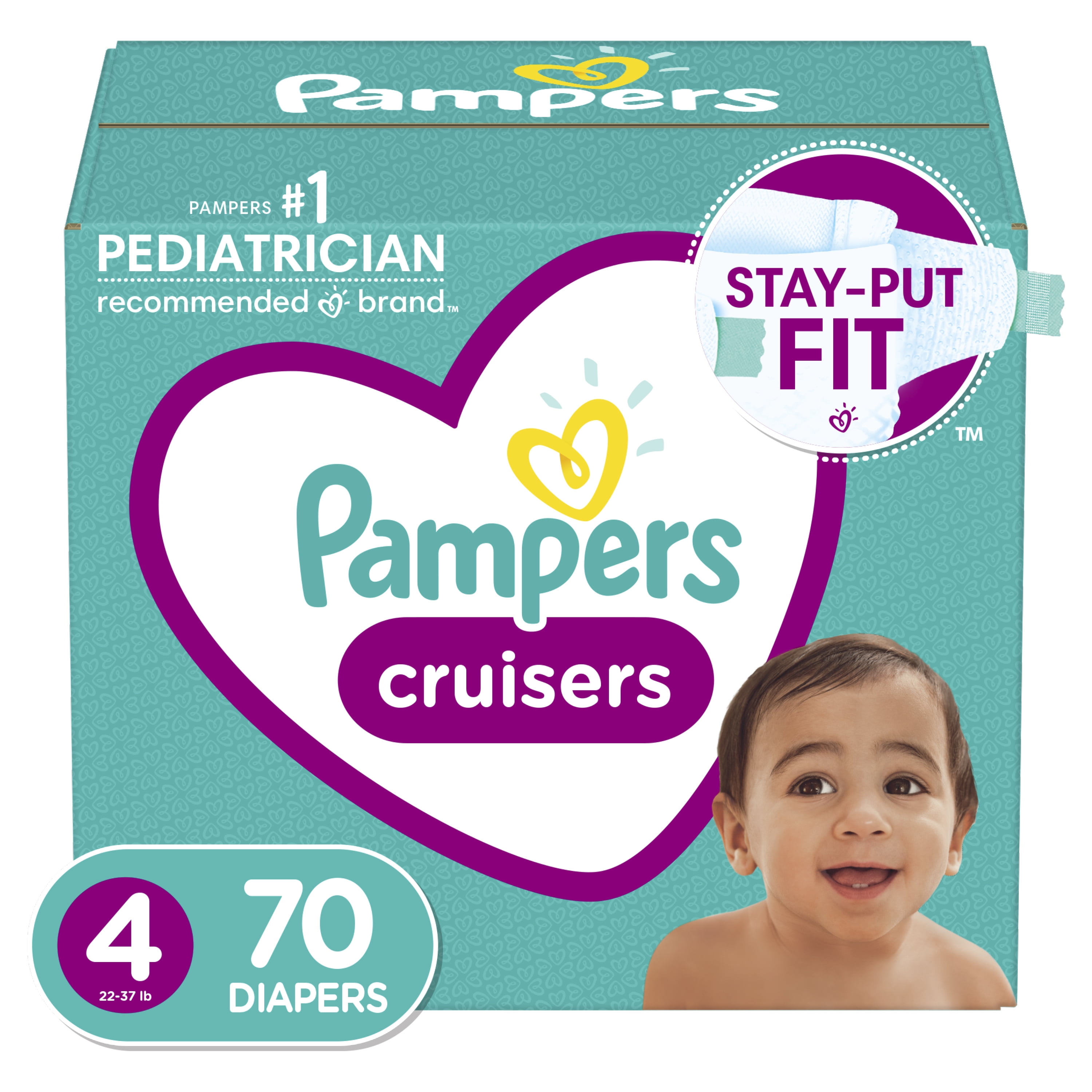 Pampers Cruisers Active Fit Taped Diapers, Size 4, 70 Ct