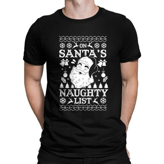 Santa's Naughty List Christmas T-shirt Men's