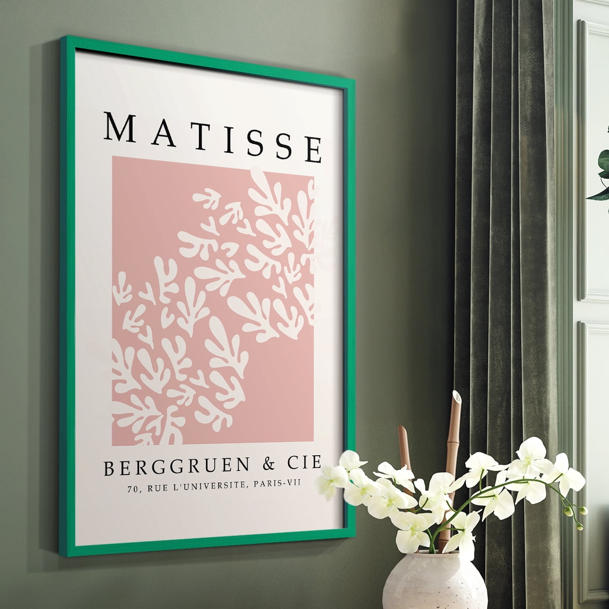 Matisse CXXIX Framed Print in Green Solid Wood 11 x 14 Framed Print