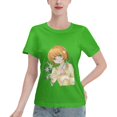 thumbnail image 1 of Women's Basic Short Sleeve T-Shirt Cardinal Girl Sakura, 1 of 6