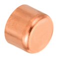 thumbnail image 1 of Uxcell Tapón de extremo de accesorio de tubería de cobre de 1 pulgada ID, enchufe de soldadura, conexión de plomería HVAC aire acondicionado, 1 of 6