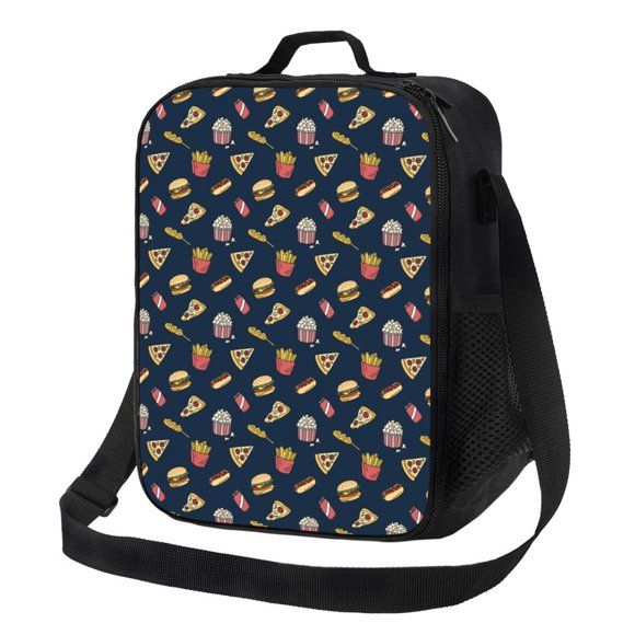 Disketp Fast Food Bolsa Térmica Estampada para Almuerzo, Lonchera para Hombres y Mujeres Adultos