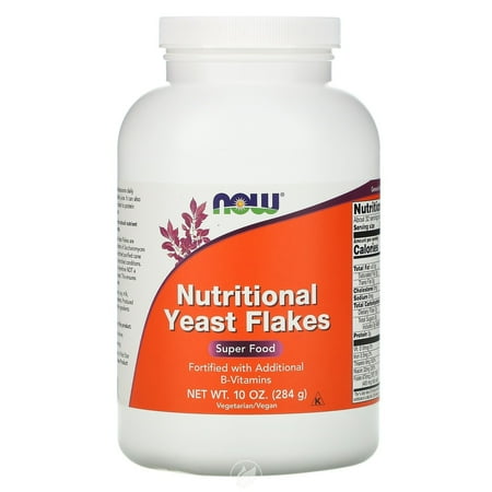 (2 Pack) NOW Supplements Nutritional Yeast Flakes 10 Oz