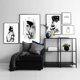thumbnail image 3 of Carteles de lienzo de París para decoración de sala de estar, impresiones de Perfume, pinturas artísticas de pared, moda moderna, Sexy, Super Girl, negro, blanco, 3 of 4