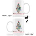 thumbnail image 4 of Coquette Bow Chinoiserie Christmas Tree Mug, Preppy Christmas Porcelain Coffee Cup Ceramic, Grandmillennial Xmas Colorful Bow Ceramic Coffee Tea Mug 11 oz, 4 of 5