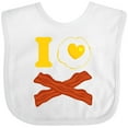 thumbnail image 3 of Inktastic I Love Bacon and Eggs Boys or Girls Baby Bib, 3 of 4