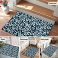 thumbnail image 5 of Entryway Rug 2'x3', Navy Blue Spring Floral Small Rug for Kitchen Bathroom Door Mat Indoor Entrance, Farmhouse Flowers Elegant Pastoral Non-Slip Area Rugs Floor Mats Carpet Front Door Rugs, 5 of 8