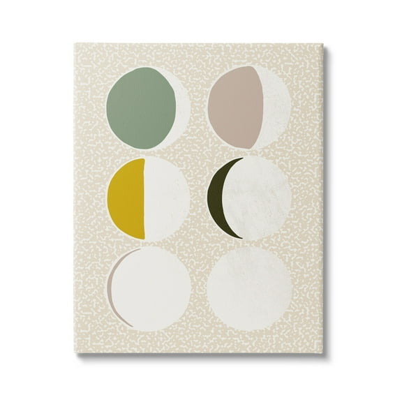 Stupell Industries Boho Contemporary Moon Phases Abstract Painting Gallery Wrapped Canvas Print Wall Art