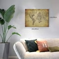 thumbnail image 2 of Daiia Vintage World Map Print Canvas Decorative Picture – 30x40in Artistic Wall Art, Ready-to-Hang Canvas Print for Living Room（Horizontal）, 2 of 6