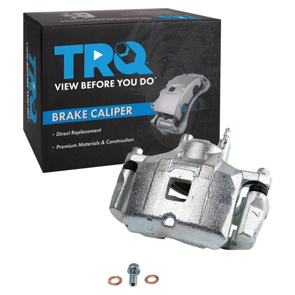 TRQ Front Left Brake Caliper w/Bracket Drivers Side Compatible with 2008-2016 Mitsubishi Lancer 2007-2017 Outlander 2011-2016 Outlander Sport