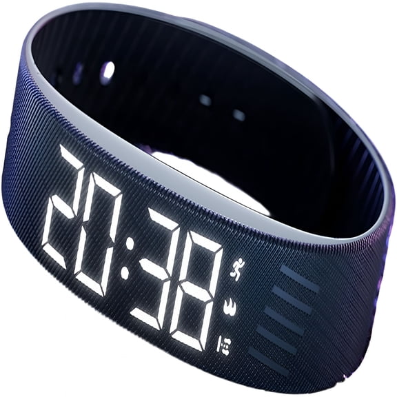 GJX Vibrating Alarm Clock for Heavy Sleepers,Wearable Shock Alarm Clock,Vibrating Alarm Wristband,Rechargeable Alarm Bracelet for Travel,Sport
