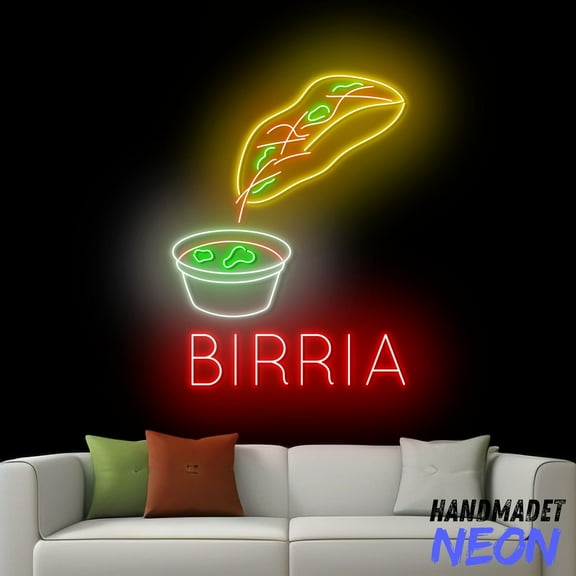 Handmadetneonsign Birria Neon Sign, Mexico Birria Wall Art, Mexican Restaurant Birria Wall Decor 046068