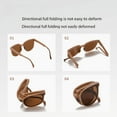 thumbnail image 3 of Gafas de sol plegables para mujer, polarizadas, con película verde interior, protección solar, banda de luz antirreflejos, almohadilla para la nariz Gafas de sol plegables, 3 of 3