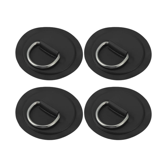 4uds 11cm Negro D Anillo Parche Almohadilla PVC Inoxidable Acero para Surf Tabla