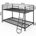 thumbnail image 5 of Ktaxon Twin over Twin Steel Bunk Beds Frame, with Ladder Bedroom Dorm Room for Kids Adult Junior Children,Black, 5 of 13