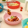 thumbnail image 2 of Panier Friteuse à Air Chaud Cuisine Réutilisable Résistant à la Chaleur Pot à Gâteau Grill Ondulé Lavable Poulet Frit Pizza Doublure Plateau Rouge, 2 of 9