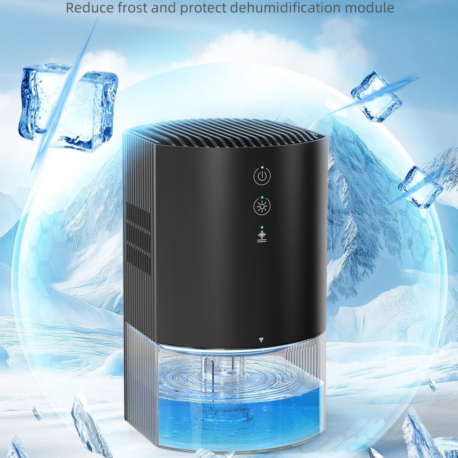 Small Dehumidifiers for Bathroom, Bedroom, Dorm Room, Home, RV, Closet, Wardrobe, Office, Portable Dehumidifier with Auto Shut Off, Auto Defrost, Colorful Light, Ultra Quiet, Energy Saving, 35 OZ