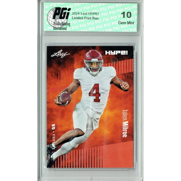 Jalen Milroe 2024 Leaf HYPE! #146 Masterpiece 1 of 1 Rookie Card PGI 10