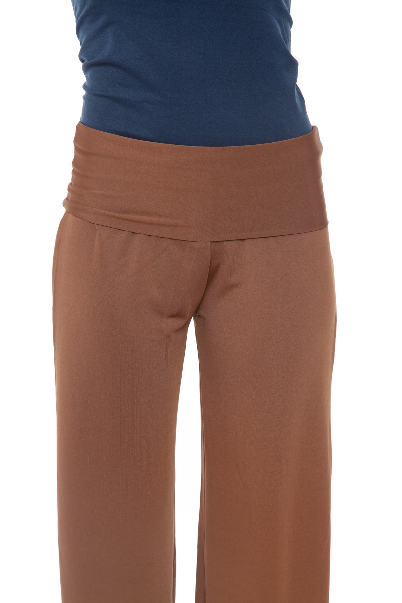 White Mark Women's Solid Palazzo Pants
