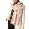 thumbnail image 2 of Buigttklop Scarf for Women Women'S Winter Warm Soft Casual Tassel Houndstooth Printing Muffler, 2 of 6