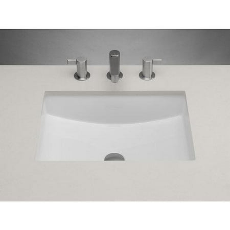 Ronbow Oval Ceramic - Ronbow 200520 Rectangle Ceramic Undermount Bathroom Sink With Finish: White