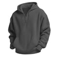 thumbnail image 4 of Tsivenald Boys Oversized Hoodies Knit Fleece Pullover Sweatshirts Kids Fashion Casual Outfits Fall Winter Clothes(11-12 Yeas, Dark Gray), 4 of 9