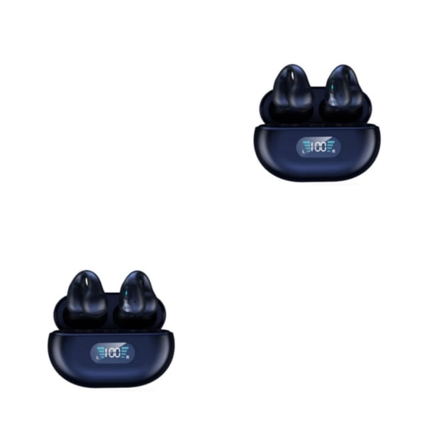Tholdsy Auriculares inalámbricos Pantalla LED Auriculares Auriculares Auriculares deportivos Auriculares negro obsidiana 2piezas
