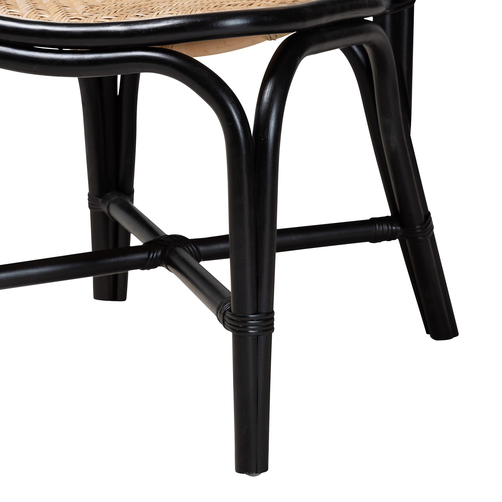 bali & pari Ayana Rattan Mid-Century Dining Chair, Natural Brown