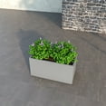 thumbnail image 2 of LeisureMod Flora Fiberstone and MGO Clay Planter, Mid-Century Modern Rectangular Planter Pot for Indoor and Outdoor in Grey (20" Height), 2 of 8