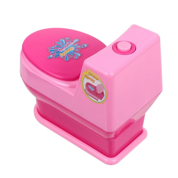 OUNONA  Potty Toy Small Toilet Mini Household Appliances Toys Commode Pink Toddler