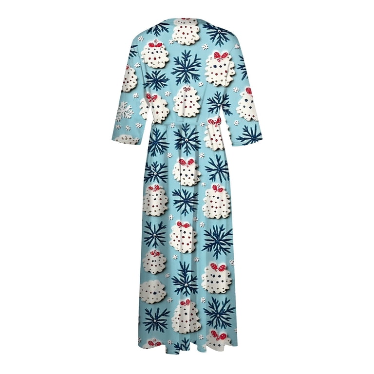 christmas shirt dress womens Women Midi Dress, Collared Short Sleeve Santa Print with Waist Tie for Xmas Holiday Party XL Choose from over 300