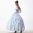 thumbnail image 2 of Women's Classic Cinderella Princess Costume with Petticoat, Sleeve, Choker and Crown, 2 of 3
