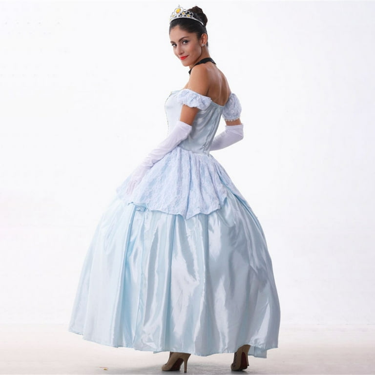 classic cinderella dress Kids Classic Disney Cinderella Costume, Satin Bodice Sheer Puff Sleeves  Multilayered Skirt