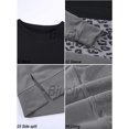 thumbnail image 4 of Sweat-shirt Décontracté à Col Rond à Manches Longues Imprimé à Rayures et Mollet T-shirts, 4 of 5