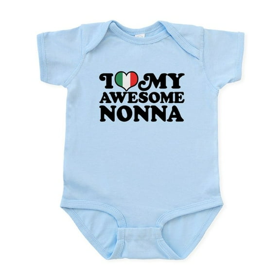 CafePress - I Love My Awesome Nonna Infant Bodysuit - Baby Light Bodysuit, Size Newborn - 24 Months