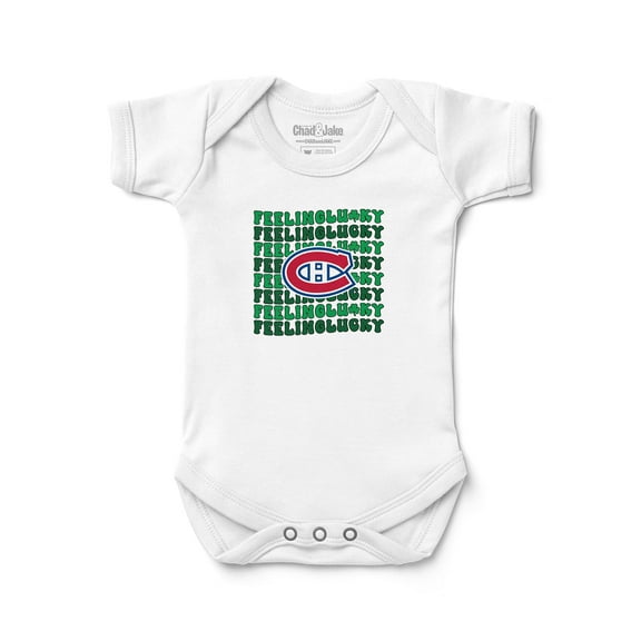 Newborn Chad & Jake White Montreal Canadiens Feeling Lucky Bodysuit