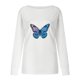 thumbnail image 4 of Camiseta de manga larga con cuello redondo para mujer a la moda, sudadera de encaje con estampado de otoño, blusas sueltas Fridja  hkj359, 4 of 4