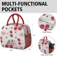 thumbnail image 6 of Lunch Bag Lunch Box for Women Reusable Insulated Lunch Bags,Water-Resistant Cherry Pattern Cooler Lunch Tote Bag, Large Capacity for Work Travel Picnic, 6 of 6
