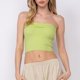 thumbnail image 1 of Blusa Mangas Largas Top Mujer Y2k Tube Crop Jersey Acanalado Bandeau Verano Tops Ygjytge Verde T L para Mujer, 1 of 5