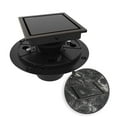 thumbnail image 1 of WEBANG 4 Inch Square Shower Drain Bronze Floor Drain with Flange Reversible 2-in-1 Cover Tile Insert Grate Removable SUS304 Stainless Steel CUPC Certified Oil Rubbed Bronze, 1 of 5