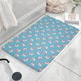 thumbnail image 3 of Blue Cartoon Unicorn Heart Flannel Non Slip Door Rugs,Washable Door Mats Indoor,Decorative Door Mats,Dirt-Resistant and Absorbent Doormat for Entrance,Bedroom,Kitchen,Bathroom,23.5"x16", 3 of 5