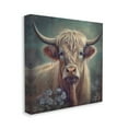 thumbnail image 4 of Stupell Industries Highland Cow with Daisies Animals & Insects Painting Gallery Wrapped Canvas Art Print Wall Art, 36 x 36, 4 of 8