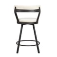 thumbnail image 5 of Lexicon Appert Metal Swivel Counter Height Chair in White (Set of 2), 5 of 8